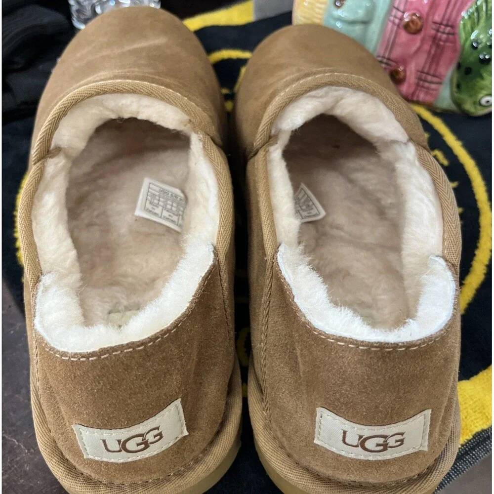 UGG KENTON CHESTNUT SUEDE MOCCASIN SLIP ON SLIPPER US 11 / EU 44 / UK 10
